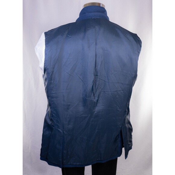 J Crew Thompson Blazer Men's 44R Navy Blue Flex Wool Cotton Sport Coat 2-Button - Picture 12 of 13